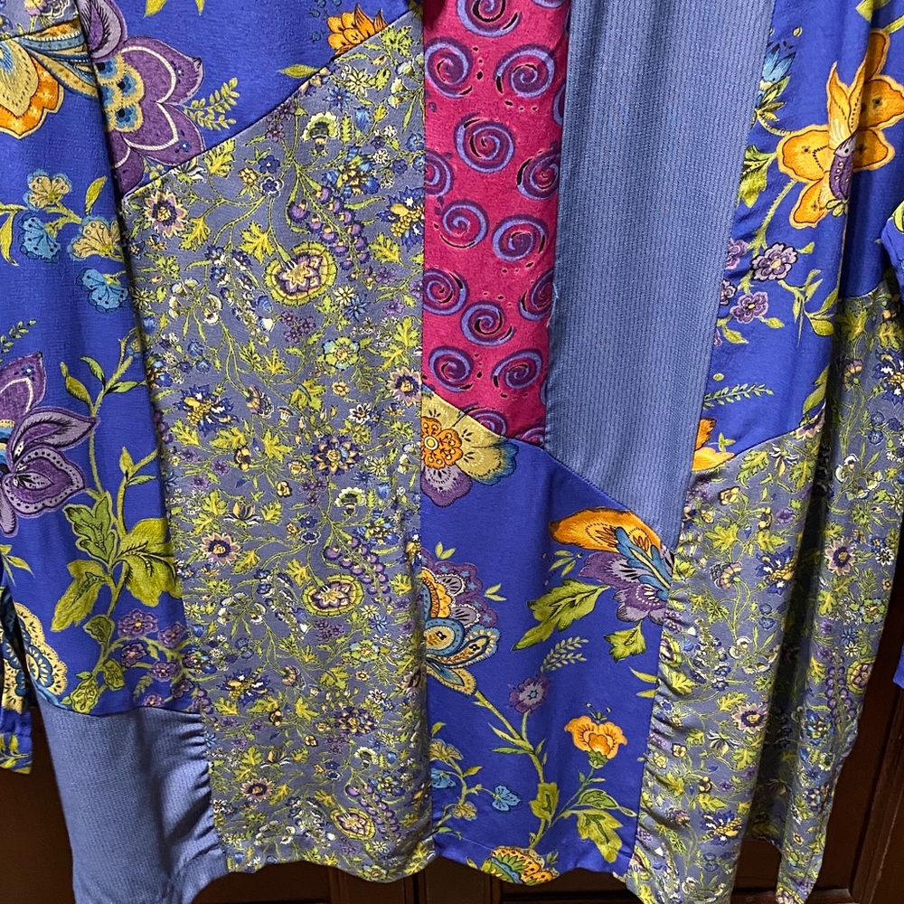 Carol Little Multicolor Patchwork Tunic Blouse Si… - image 6